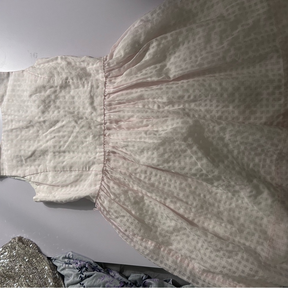 Polo by Ralph Lauren White and Pink A-Line Halter Dress